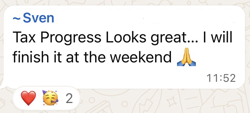 Sven: Tax progress looks great