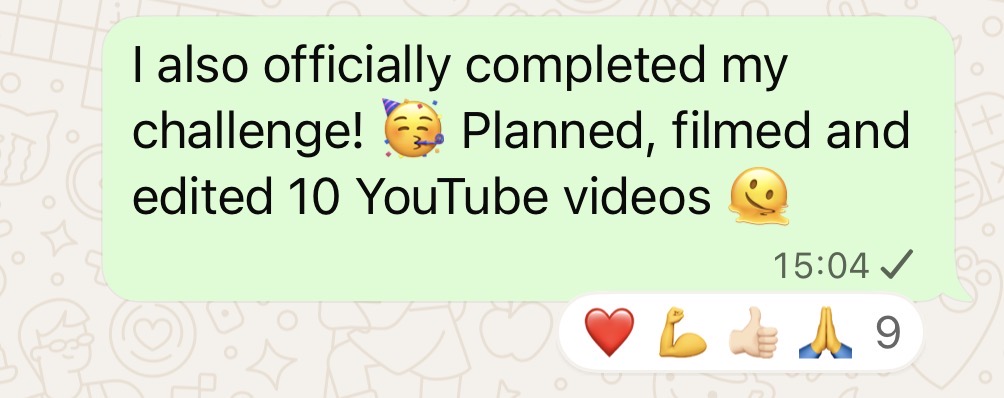 Planned, filmed and edited 10 YouTube videos